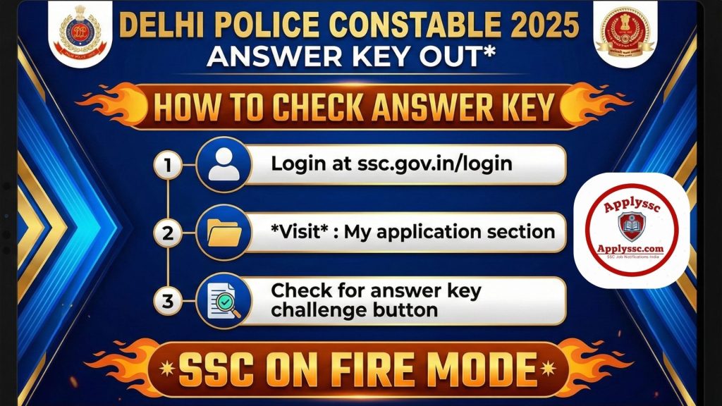 SSC Delhi Police Response Sheet Download